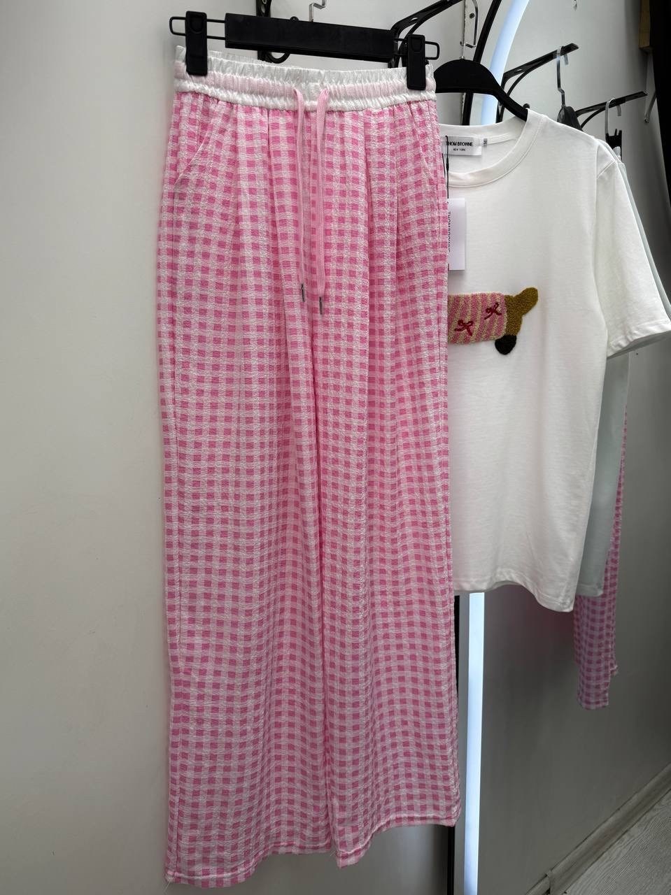 женская пижама с брюками,брюки в клетку пижамные,пижамы женски,пижамы со штанами,пижама с принтом