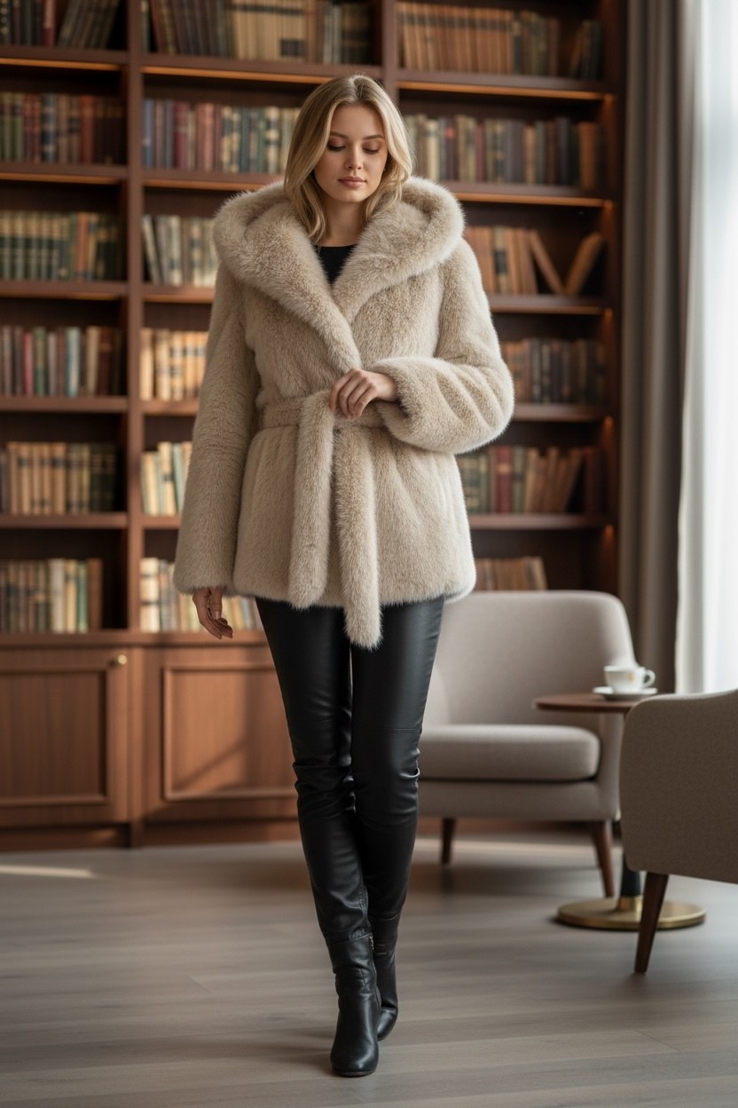 норковая шуба,женская шуба,шуба женская из экомеха,шуба,норковая шуба с капюшоном