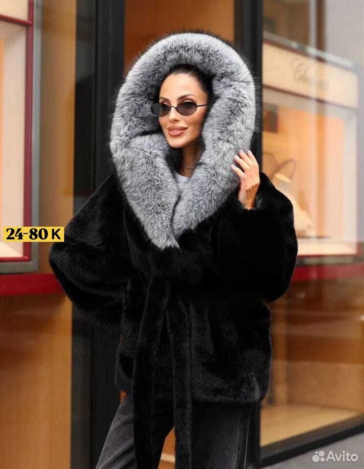 женская шуба,шуба из меха норки с капюшоном из меха чернобурки,шуба норковая с чернобуркой алеф,шубка из меха импортной норки с капюшоном чернобурой лисицей,шуба летучая мышь premium с чернобуркой