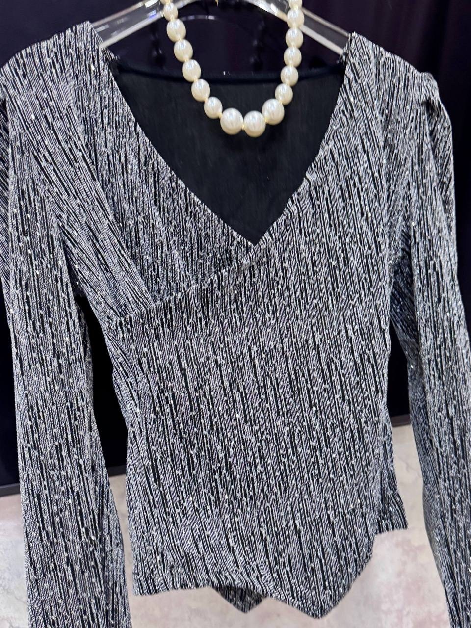 блестящая женская блуза с блестками с v-образным вырезом,женская сексуальная блестящая вечерняя трикотажная футболка с v-образным вырезом и люрексом,кофта с люрексом,женское платье с блестками,платье