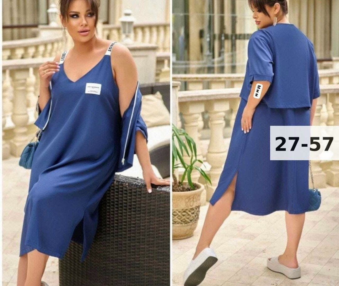 платье свободного кроя,платье женское для полных,платье накидка,костюм с платьем,женское платье больших размеров