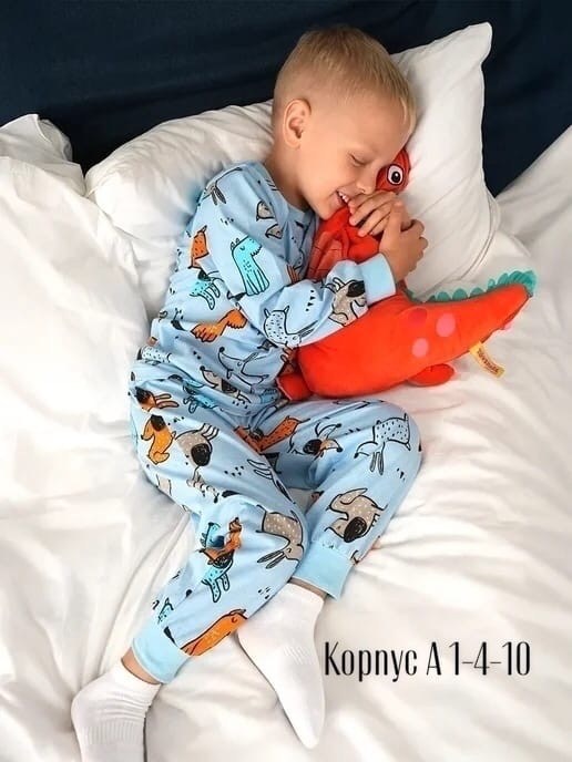 пижамы для мальчика,хлопковая пижама для мальчиков,хлопковая пижама для мальчика happy fox,пижама из футера,хлопковая пижама для мальчика из футера с начесом