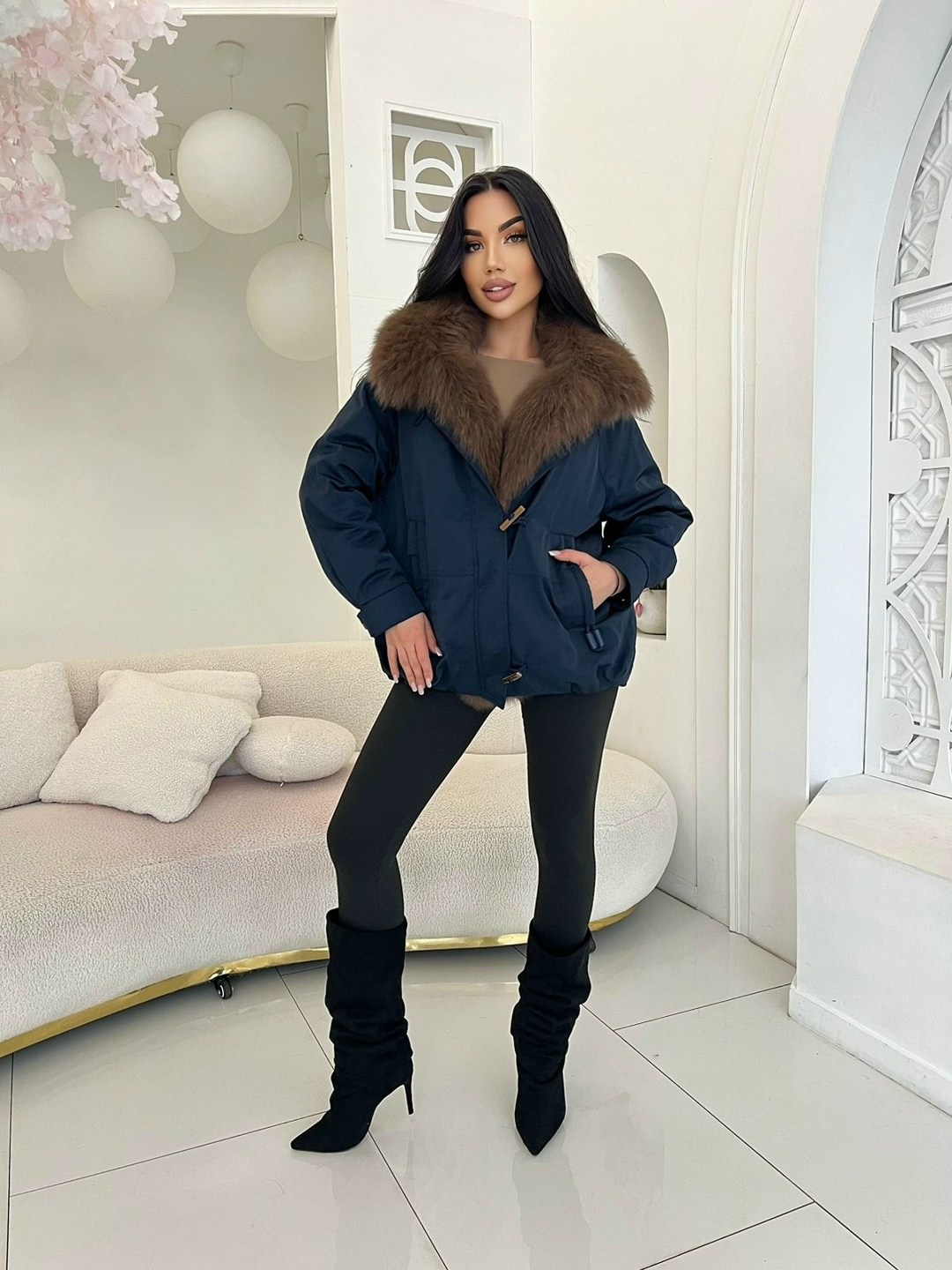 пуховик с натуральным мехом,стильные пуховики,куртка с мехом,куртка max mara с натуральным мехом,женская зимняя куртка