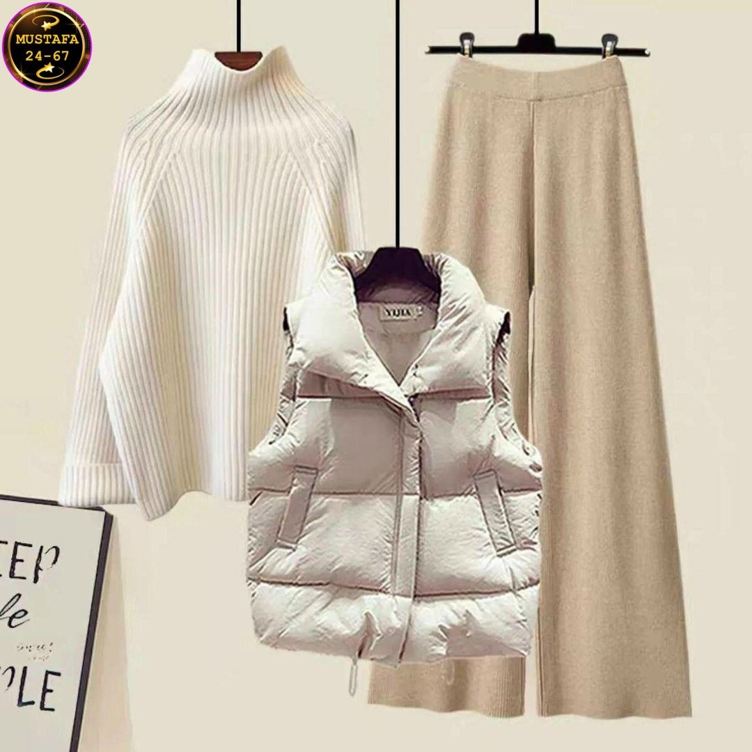 трикотажный костюм,жилет вязаный,комплекты одежды,костюм повседневный,жилетка женская