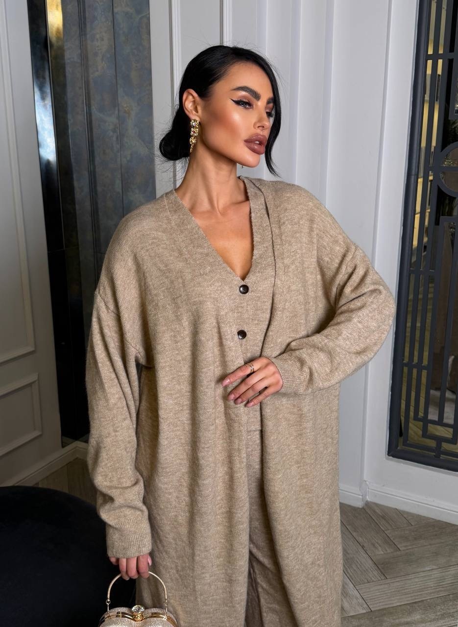 костюм с кардиганом,трикотажные костюмы,костюм тройка,женский костюм тройка,трикотажный костюм тройка