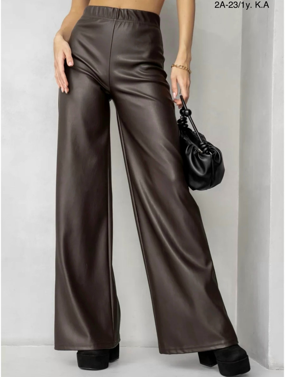 женские прямые брюки из искусственной кожи,широкие кожаные брюки,брюки кожаные палаццо штаны широкие floy,широкие брюки,брюки из искусственной кожи