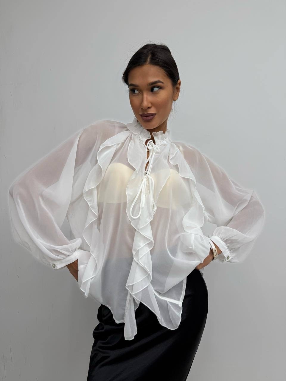 шифоновая блузка,блузка с бантом,прозрачная блузка,женская блузка,блуза женская