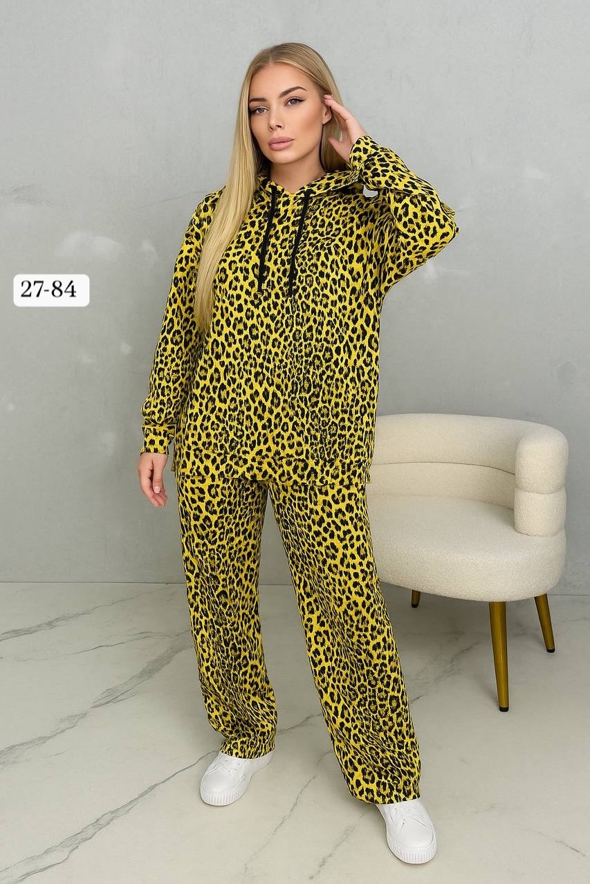 женские костюмы,спортивный костюм теплый брючный леопардовый majiko,повседневный костюм,леопардовый костюм,костюм леопардовый женский