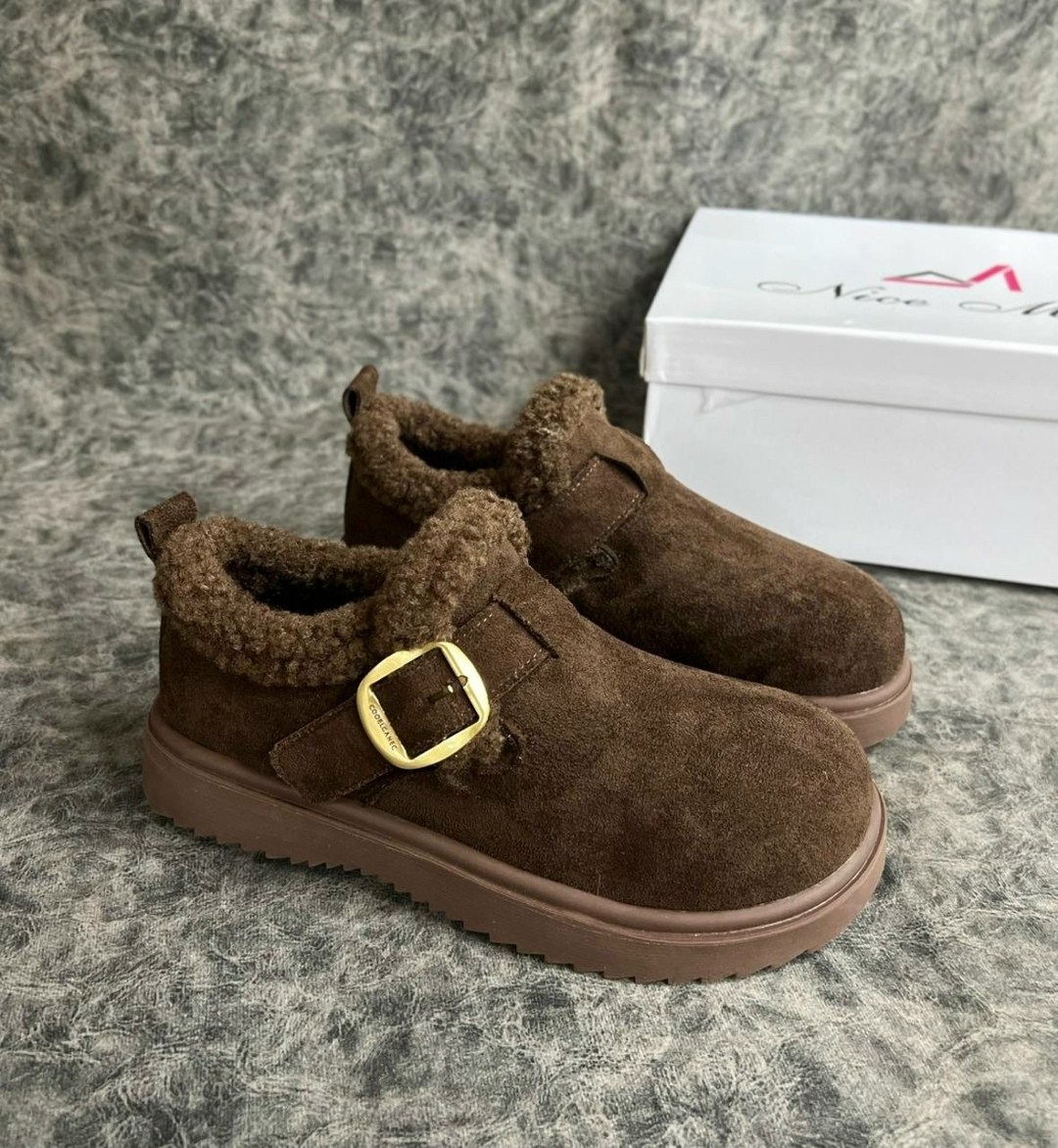 ,зимняя ,модные зимние новые женские короткие плюшевые полутапочки 2025 года,теплая ,зимняя женская