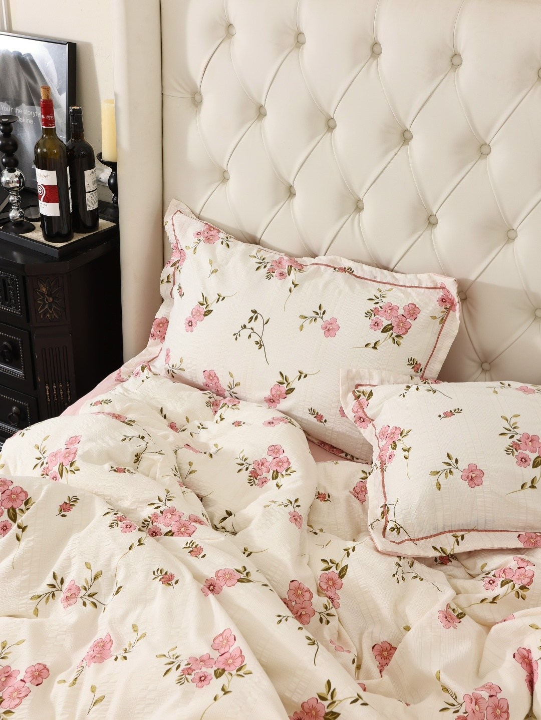комплект постельное белья,комплект постельного белья семейный бязь розовые бутоны бежевый трехгорная мануфактура,постельное бельё,комплект постельного белья евро "розовые бутоны" трехгорная мануфактур