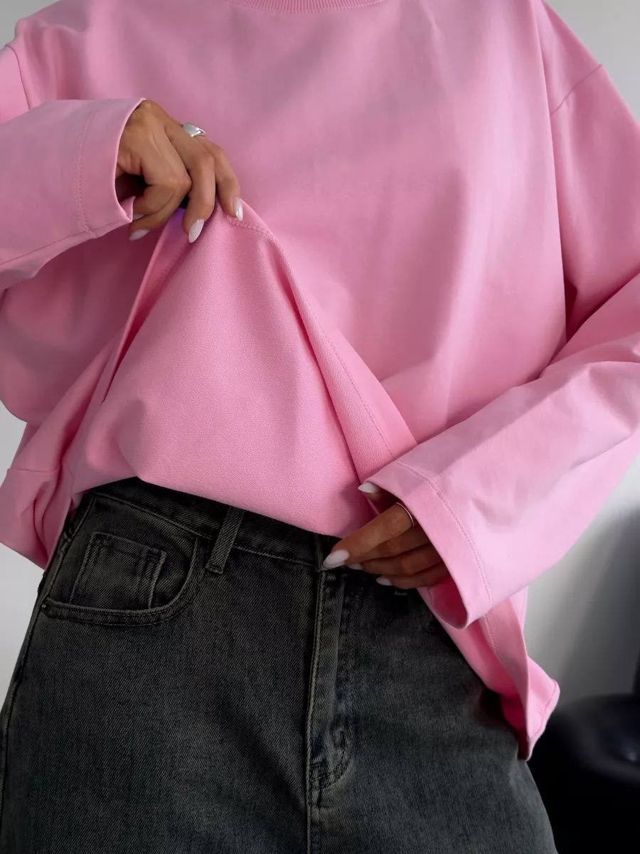 базовый лонгслив оверсайз,коричневый свитшот,лонгслив оверсайз хлопковый базовый,лонгслив оверсайз,лонгслив женская оверсайз