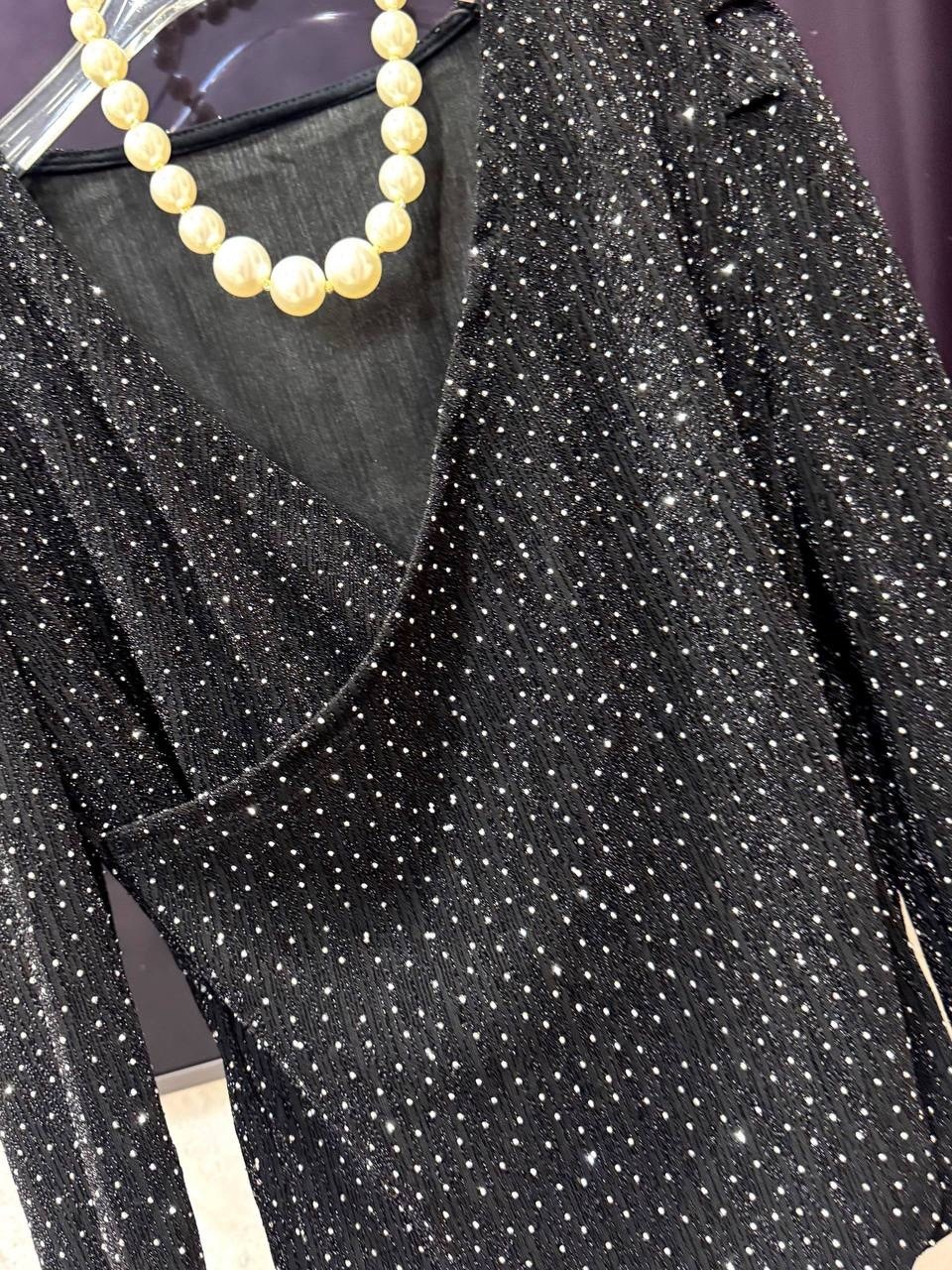 блестящая женская блуза с блестками с v-образным вырезом,женская сексуальная блестящая вечерняя трикотажная футболка с v-образным вырезом и люрексом,кофта с люрексом,женское платье с блестками,платье