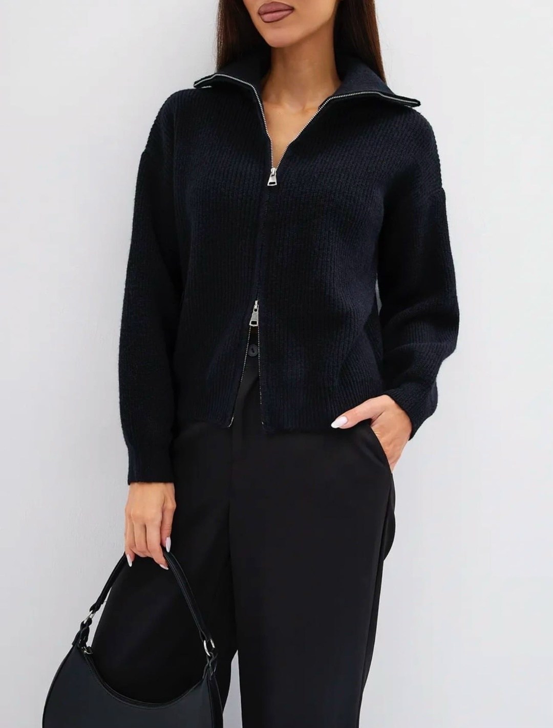 кофта женская,женские кардиганы,кардиган,свитер кашемировый кардиган на молнии oiko,кардиган женский на замке