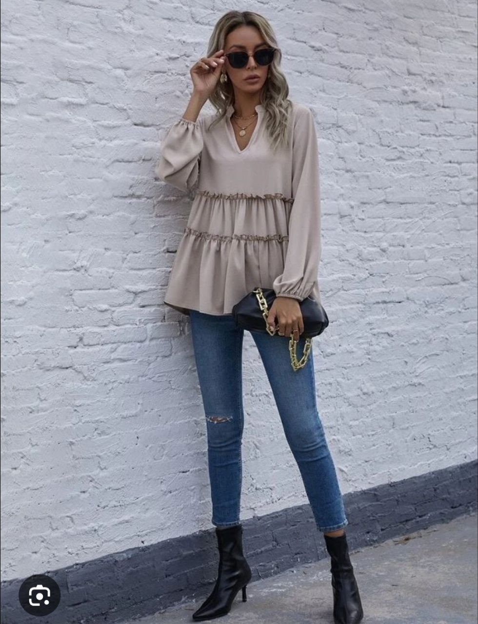 женская блузка,блузка с оборками,стильная блуза,блузка стильная,блузка повседневная