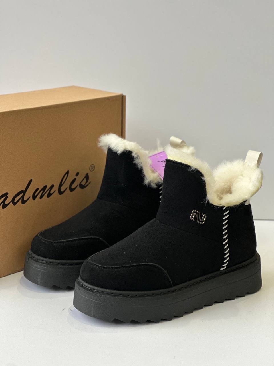 ,женские угги,угги зимние короткие с мехом на толстой подошве,ботинки женские зимние угги,зимняя  женская