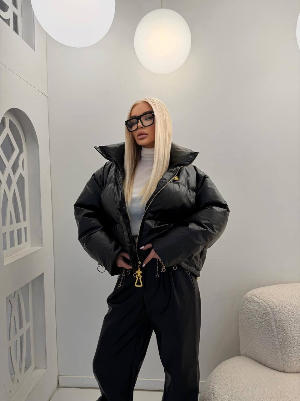 кожаная куртка,кожаные штаны,короткий пуховик,женская мода