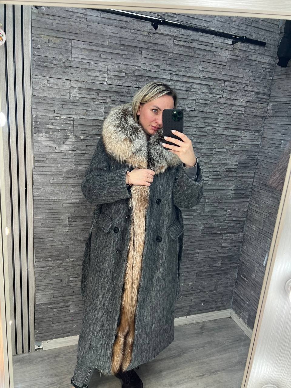 пальто женское зимнее,шуба из меха стриженной нутрии с капюшоном н120ч от меховой фабрики олдрим,пальто зимнее,шуба нутрия,пальто с мехом