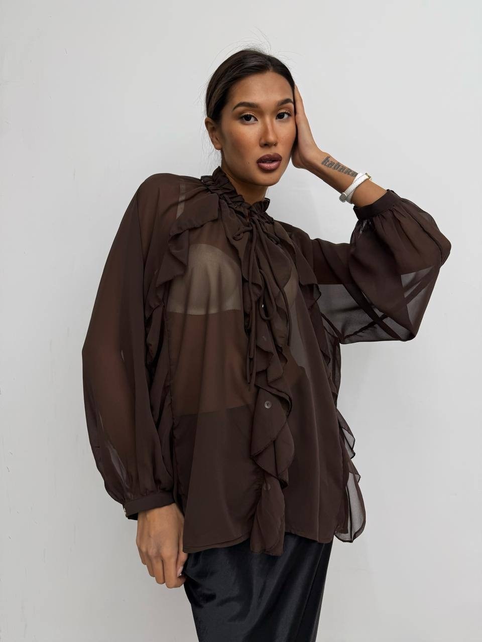 шифоновая блузка,блузка с бантом,прозрачная блузка,женская блузка,блуза женская