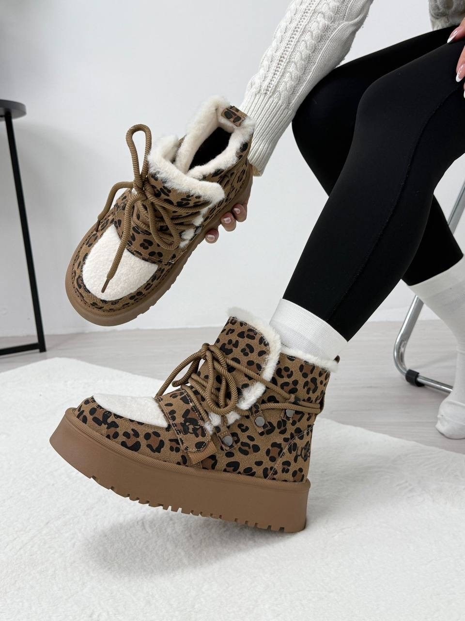 ,женские зимние угги с принтом лео,зимняя коллекция угги,женские угги,леопардовые ботинки