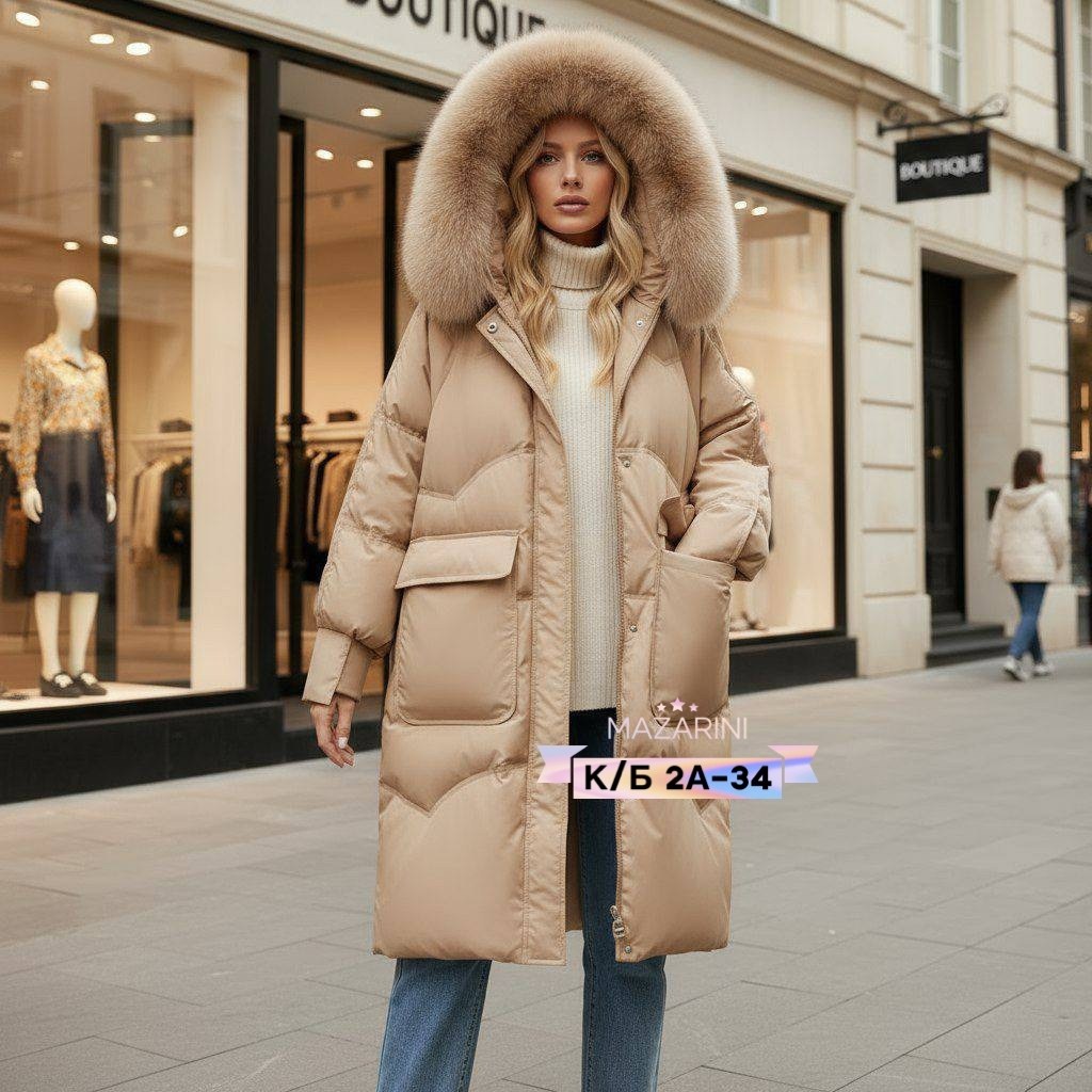 женский пуховик,пуховик зимний женский с капюшоном и меховым воротником,пуховик средней длины,объемные пуховики женские,женская зимняя куртка