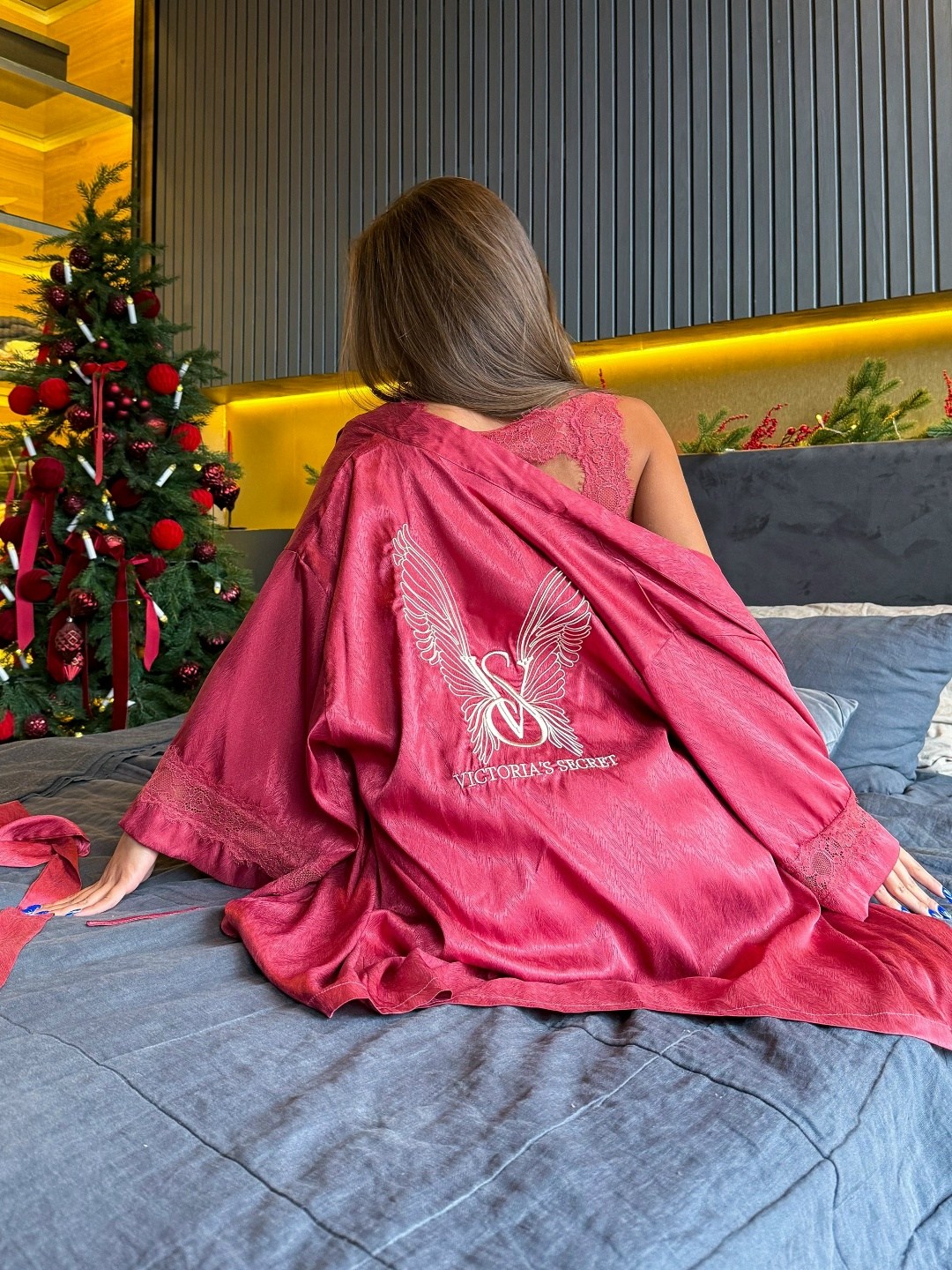 комплект халат и сорочка l'mes boutique,халат женский,комплект халат,халат пеньюар,шелковый халат