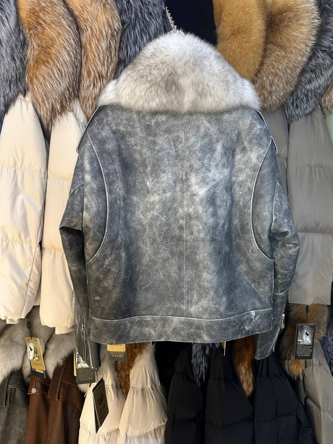 джинсовая меховая куртка с меховым воротником,куртка винтажная из натуральной кожи,кожаная куртка с мехом,куртка с мехом,куртка кожа мех