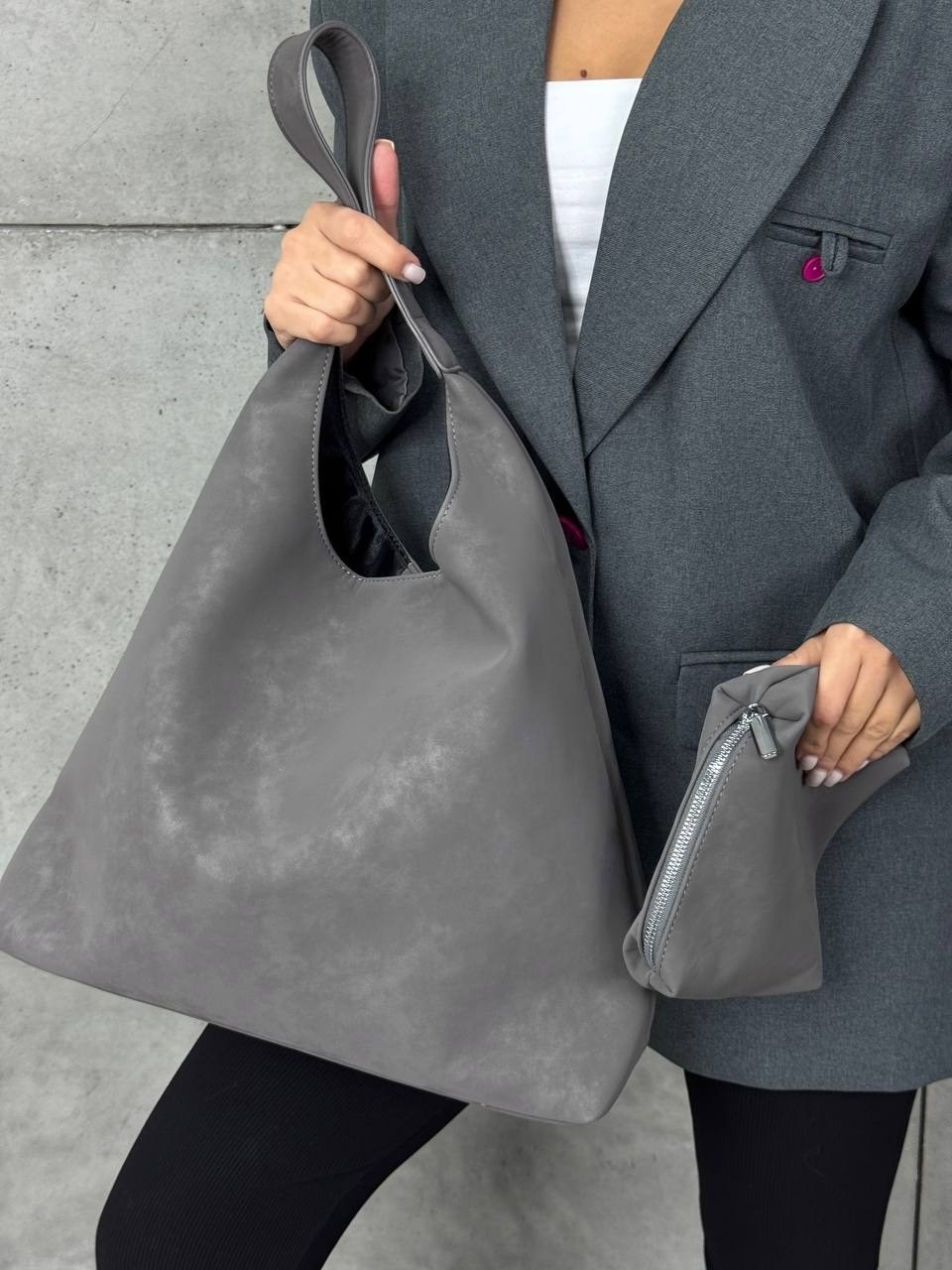 сумка замшевая большая,сумка большая замшевая шоппер leyra,сумка замшевая,сумки женская,шоппер натуральная кожа сумка большая кожаная на плечо reversal 8858_grey-coffe