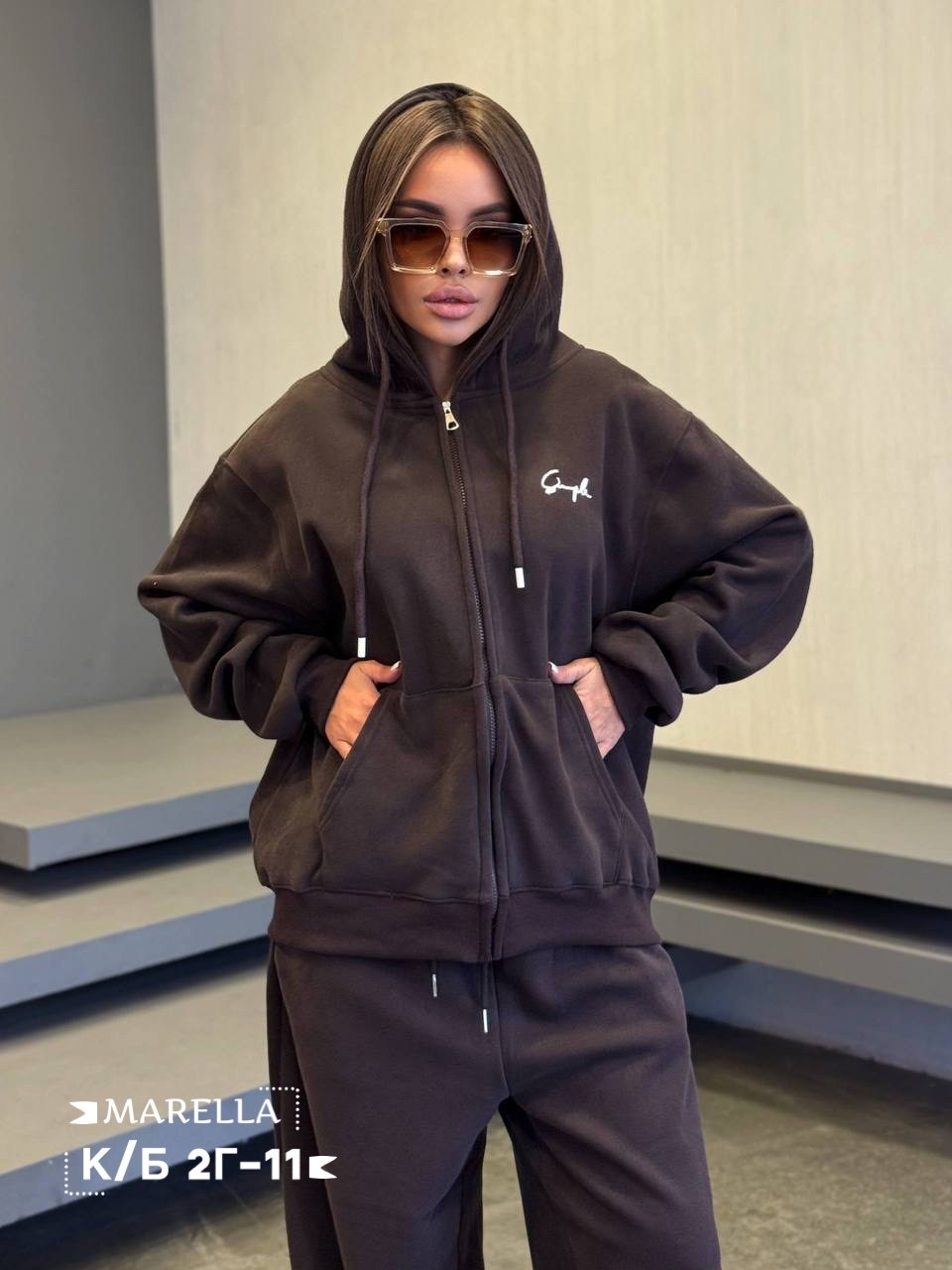 костюм спортивный утепленный с капюшоном и молнией domingo mod,костюм на флисе,костюм женский на флисе,женский костюм спортивный на флисе,костюм спортивный утепленный с капюшоном и молнией domingo mod