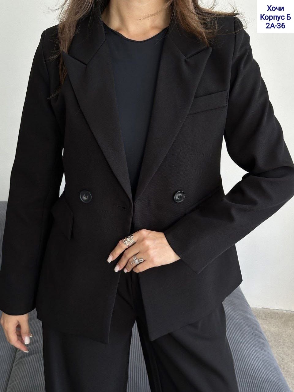 классический женский костюм двойка с брюками палаццо,стильный классический женский костюм двойка с брюками палаццо,брючный костюм dilana vip 1993 черный,костюм женский брючный классический черный,кост