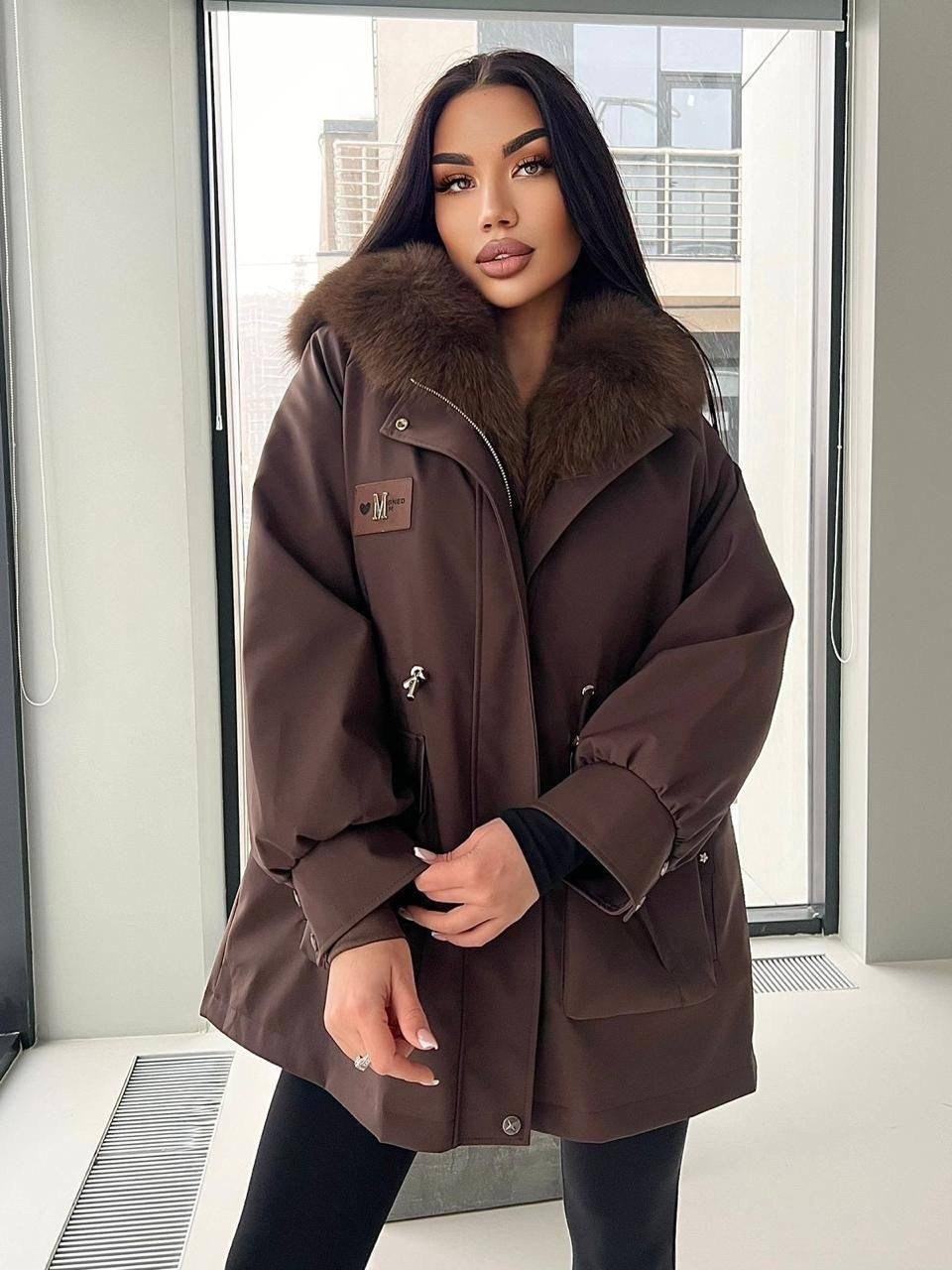 парка с мехом,куртка коричневая,зимняя куртка,женская куртка,парка женская