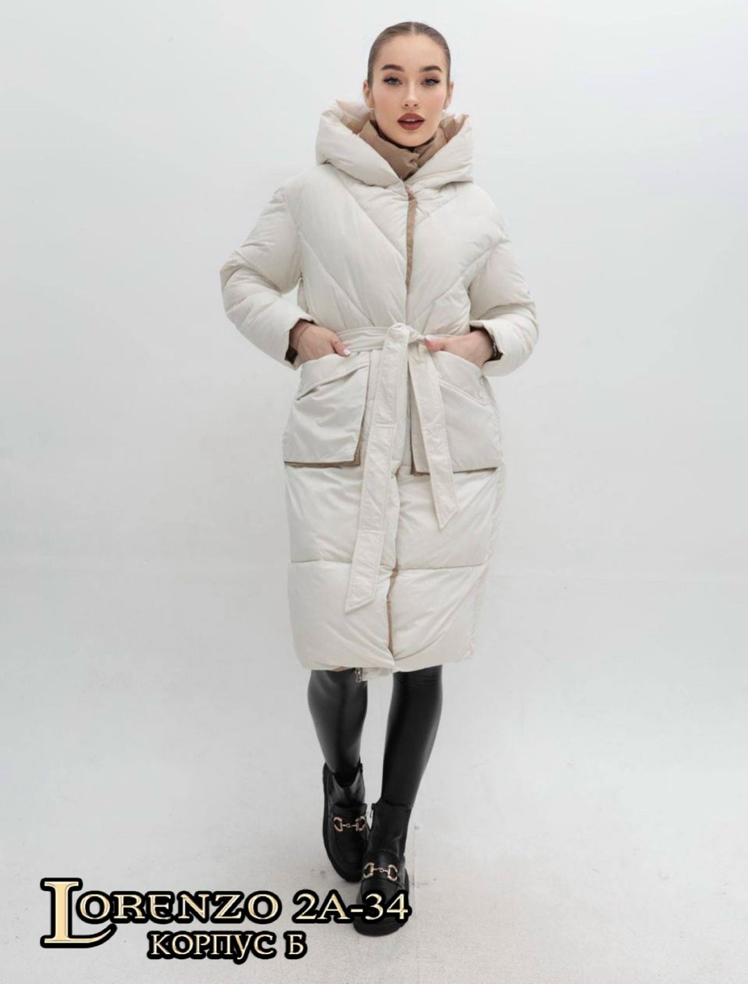пальто утепленное молодежное зимнее женское светло-бежевого цвета,женский пуховик,пуховик,пальто утепленное молодежное зимнее женское светло-бежевого цвета 52356sb,светлый пуховик