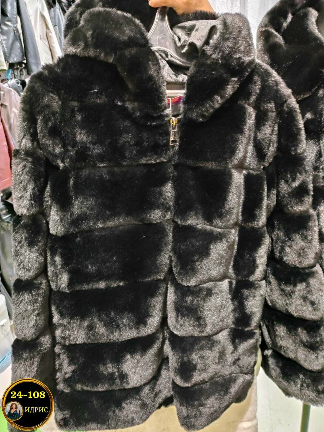 шуба искусственная женская с капюшоном e-lisman,e lisman шуба,женская шуба,шуба бобрик 90см,шуба из искусственного меха