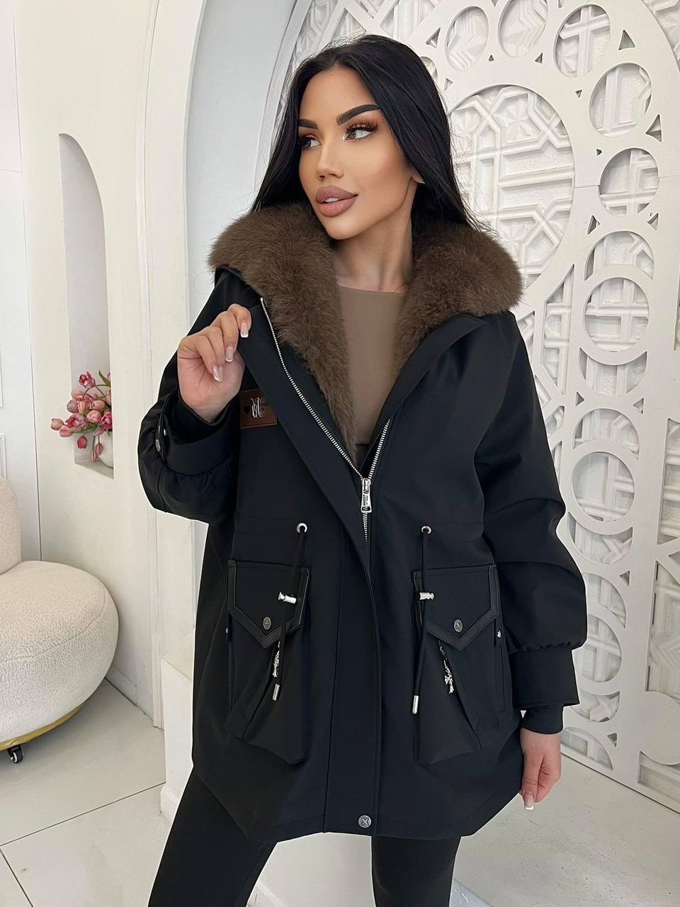куртка парка зима с капюшоном на натуральном мехе,зимняя куртка,меховая парка,женская зимняя куртка,парка с натуральным мехом