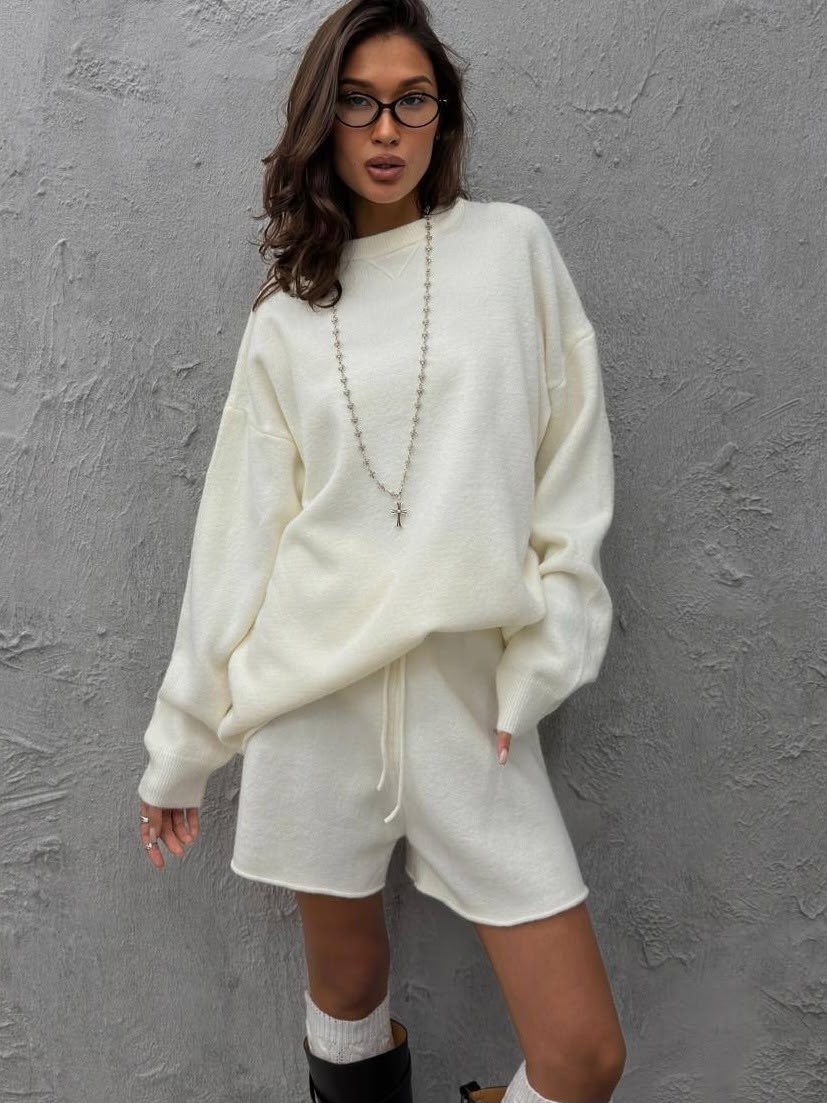 костюм трикотажный с юбкой lalucci цвет серый графит,костюм трикотажный джемпер с юбкой emberens,свитер оверсайз вязаный,свитер оверсайз с горлом удлиненный,костюм с юбкой трикотажный akman цвет графи