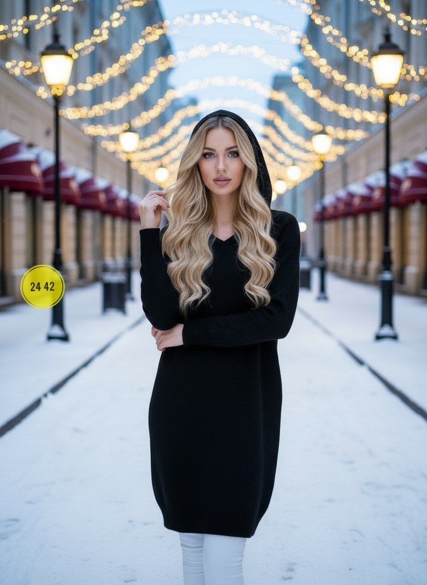 платье с капюшоном,платье с капюшоном теплое,теплое платье,трикотажное платье,платье вязаное женское