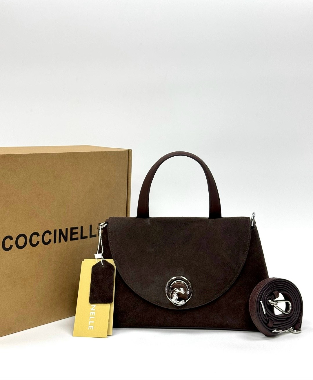 замшевая сумка coccinelle,замшевая сумка,замшевые coccinelle,сумка сэтчел замшевая nikla suede bim coccinelle,сумка женская замшевая