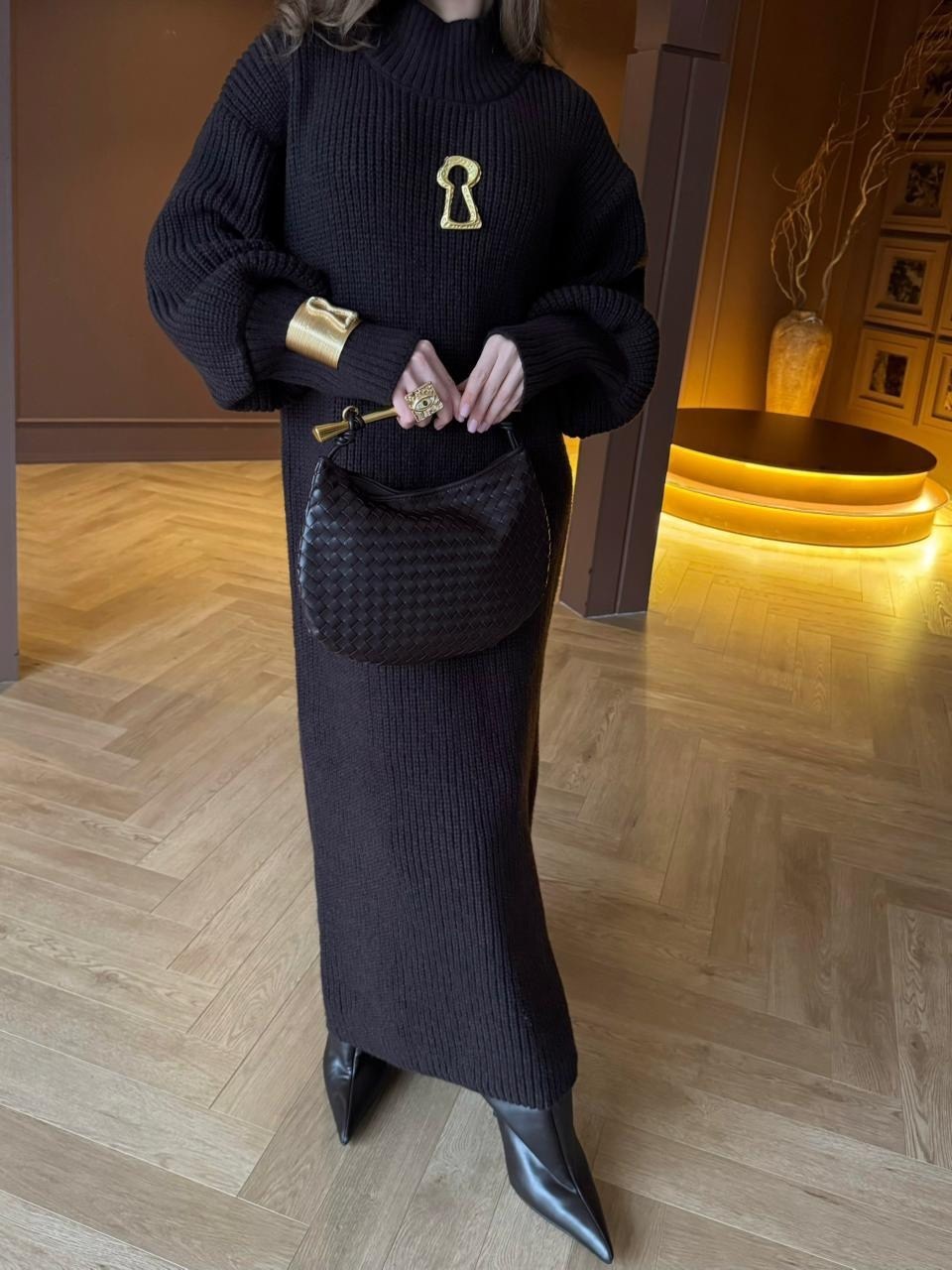 длинное вязаное платье,теплое платье,трикотажное платье,платье вязаное длинное оверсайз imperial manifesta collection,шерстяное платье