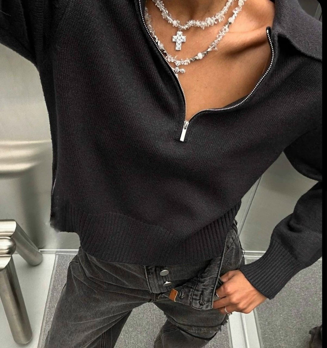 кофта с замком,джемпер с застежкой,кофта женская,трикотажный свитер,женский пуловер