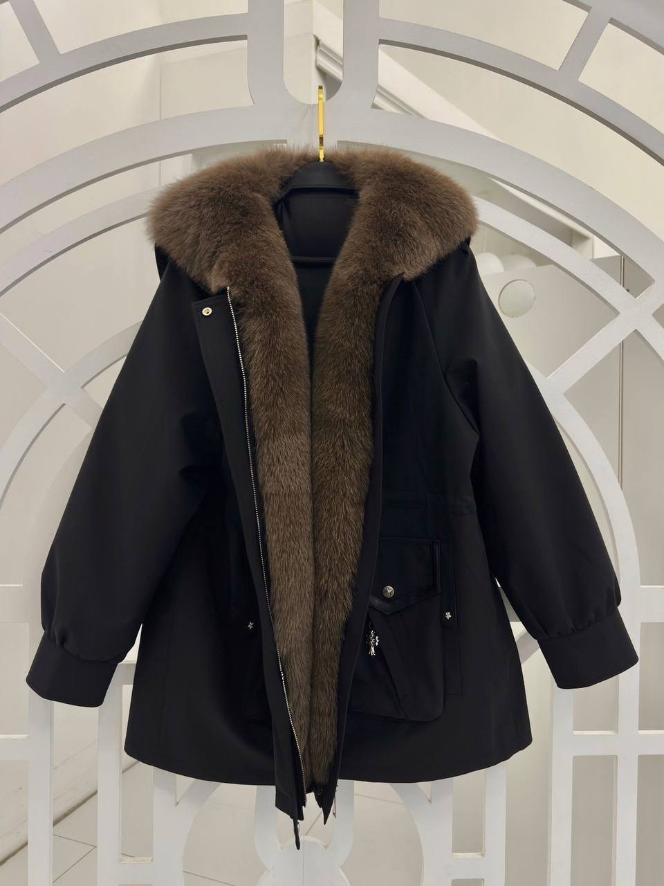 куртка парка зима с капюшоном на натуральном мехе,зимняя куртка,меховая парка,женская зимняя куртка,парка с натуральным мехом