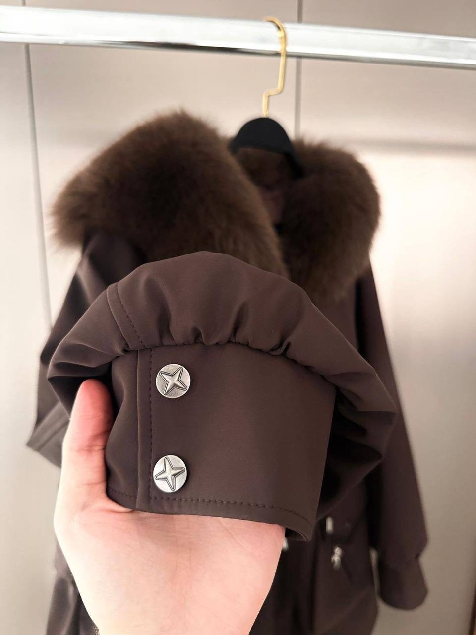 парка с мехом,куртка коричневая,зимняя куртка,женская куртка,парка женская