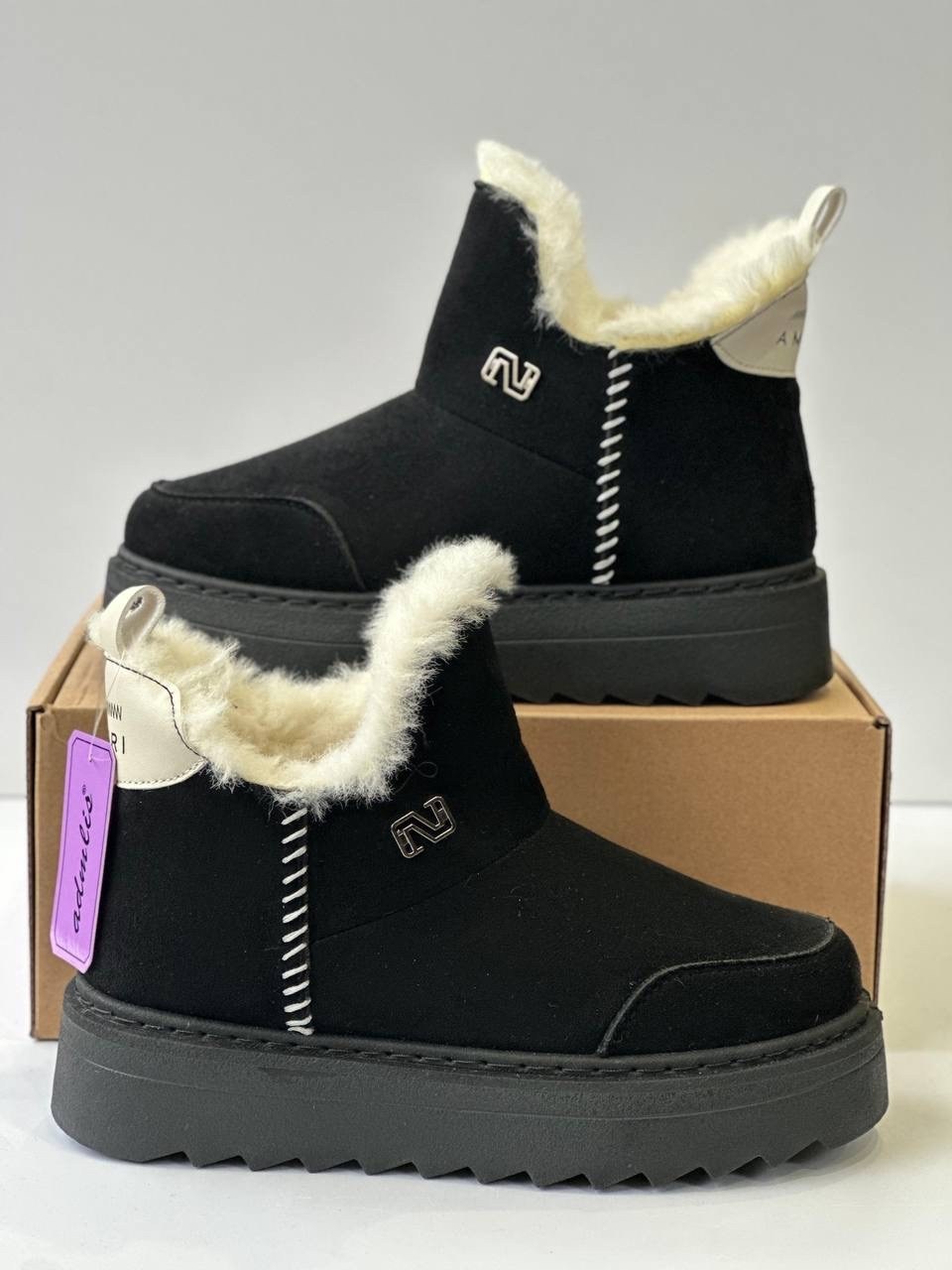 ,женские угги,угги зимние короткие с мехом на толстой подошве,ботинки женские зимние угги,зимняя  женская