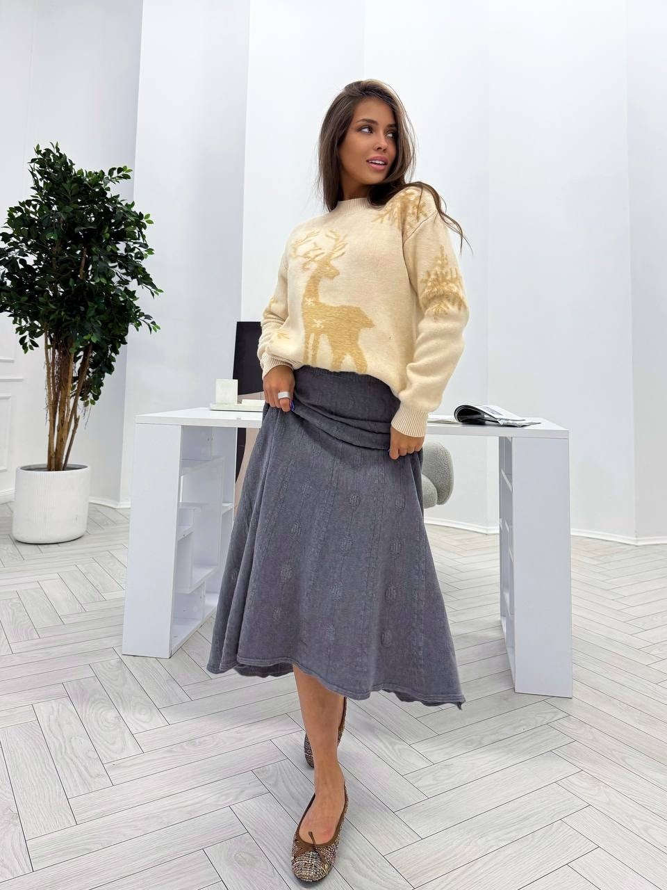 юбка стильная,атласная юбка миди,юбка,женская юбка,теплая юбка