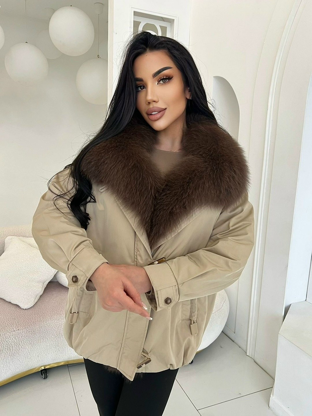 пуховик с натуральным мехом,стильные пуховики,куртка с мехом,куртка max mara с натуральным мехом,женская зимняя куртка