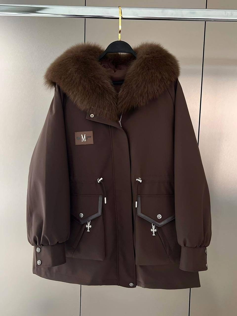 парка с мехом,куртка коричневая,зимняя куртка,женская куртка,парка женская