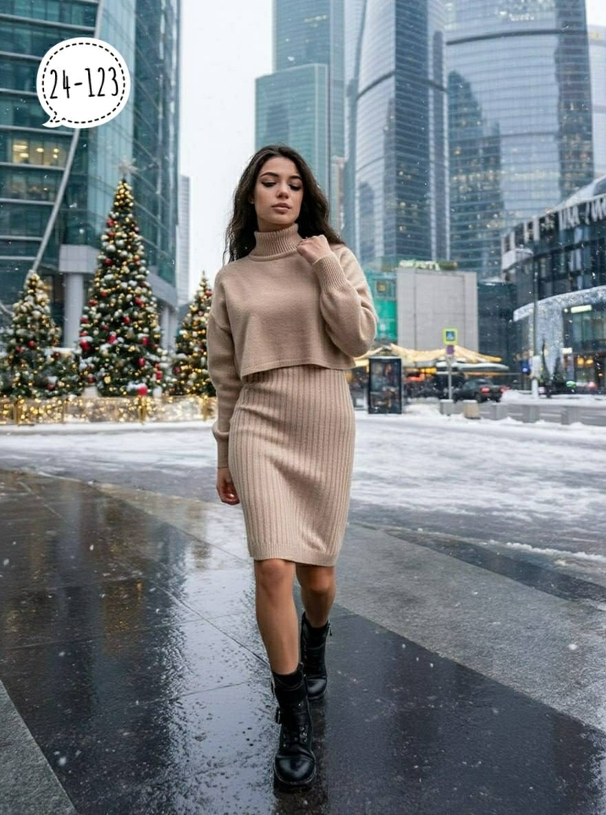 вязаный костюм с юбкой,вязаный костюм для женщин юбка и кофта,костюм платье с кофтой,теплый вязаный костюм с юбкой r&я,костюм с юбкой
