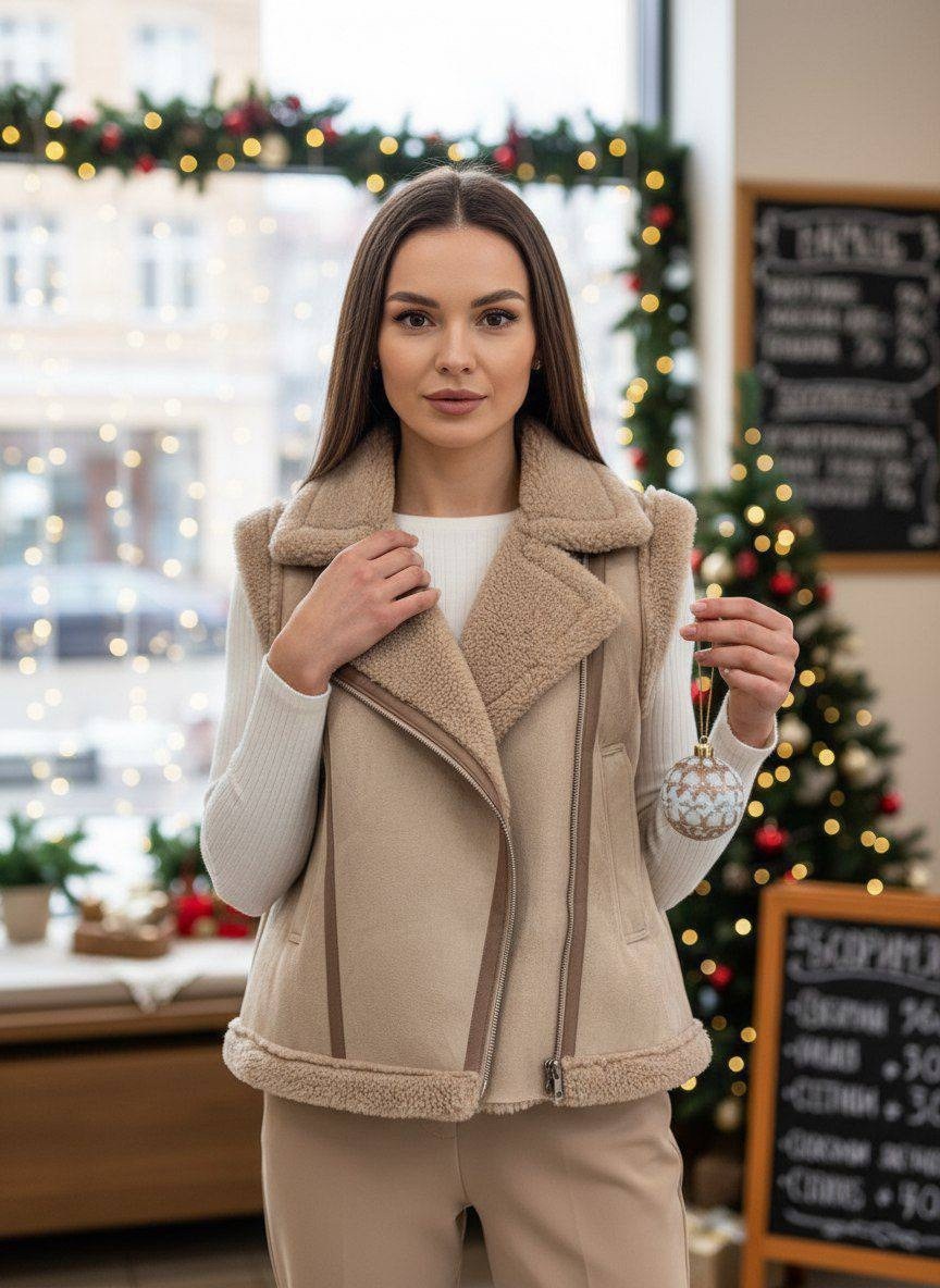 жилета дубленка утепленная меховая p&g wear,жилет из дубленочной овчины,жилет дублёнка цельная из натурального меха,жилетка дубленка утепленная меховая onesize skara,жилетка дубленка авиатор утепленна