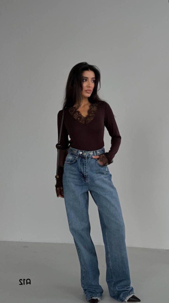 лонгслив с кружевом женский,кружевная блузка,кружевная блузка с v-образным вырезом,блузки,кружевная блузка с v-образным вырезом 9kxk2-43175-02 xhan