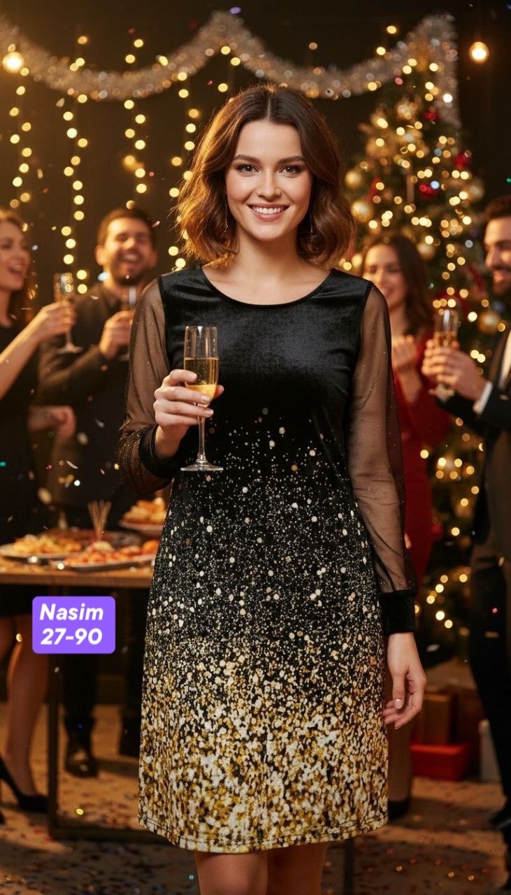 платье на новый год,платье,новогодние женские платья,черное платье с золотыми пайетками,новогоднее платье 2025 женское