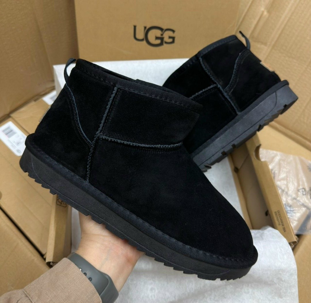 мужские угги ugg classic mini зимние черные,угги ugg,угги зимние мужские ugg модель 558458,мужские угги ugg mens classic ultra mini leather black,угги зимние мужские ugg арт.558458
