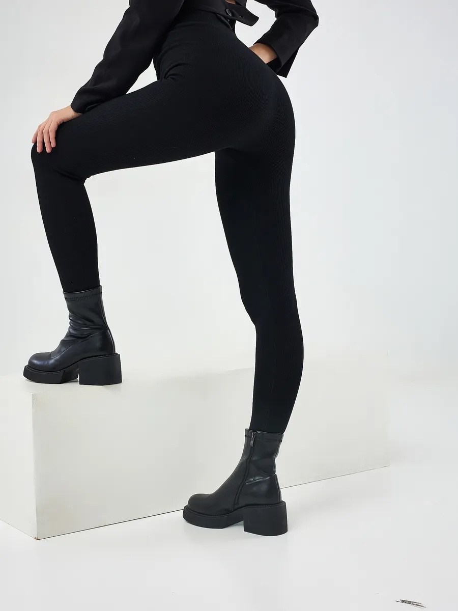 лосины рубчик,леггинсы утепленные в рубчик zarlady цвет черный,легинсы женские,лосины теплые,леггинсы утепленные лосины с начесом evtumia